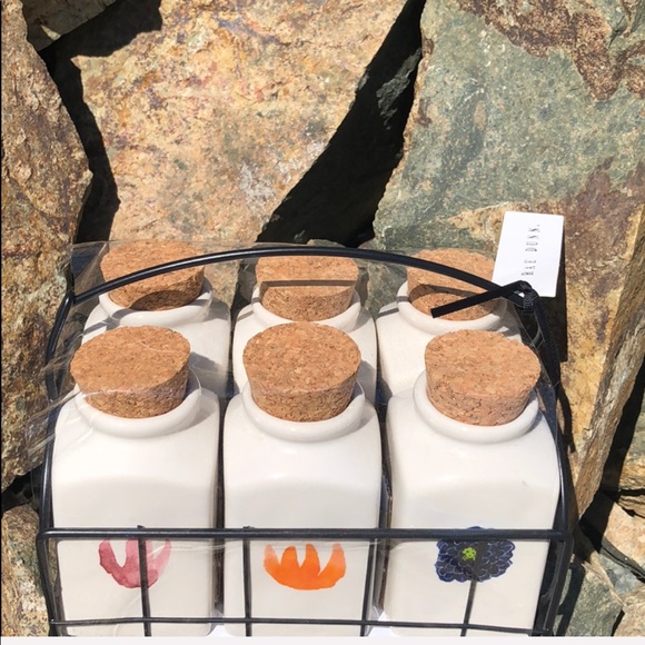 Rae Dunn🌻WaterColor Set of 6 Spice Jars🌻 - Picture 4 of 8